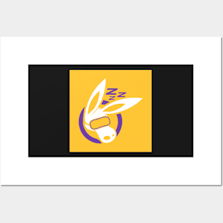 MOULE Head Logo With Sleep Mask Yellow Posters and Art